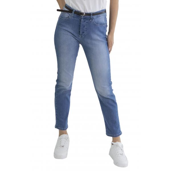 Jeans girlfriend con cintura Please 